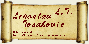 Leposlav Tošaković vizit kartica